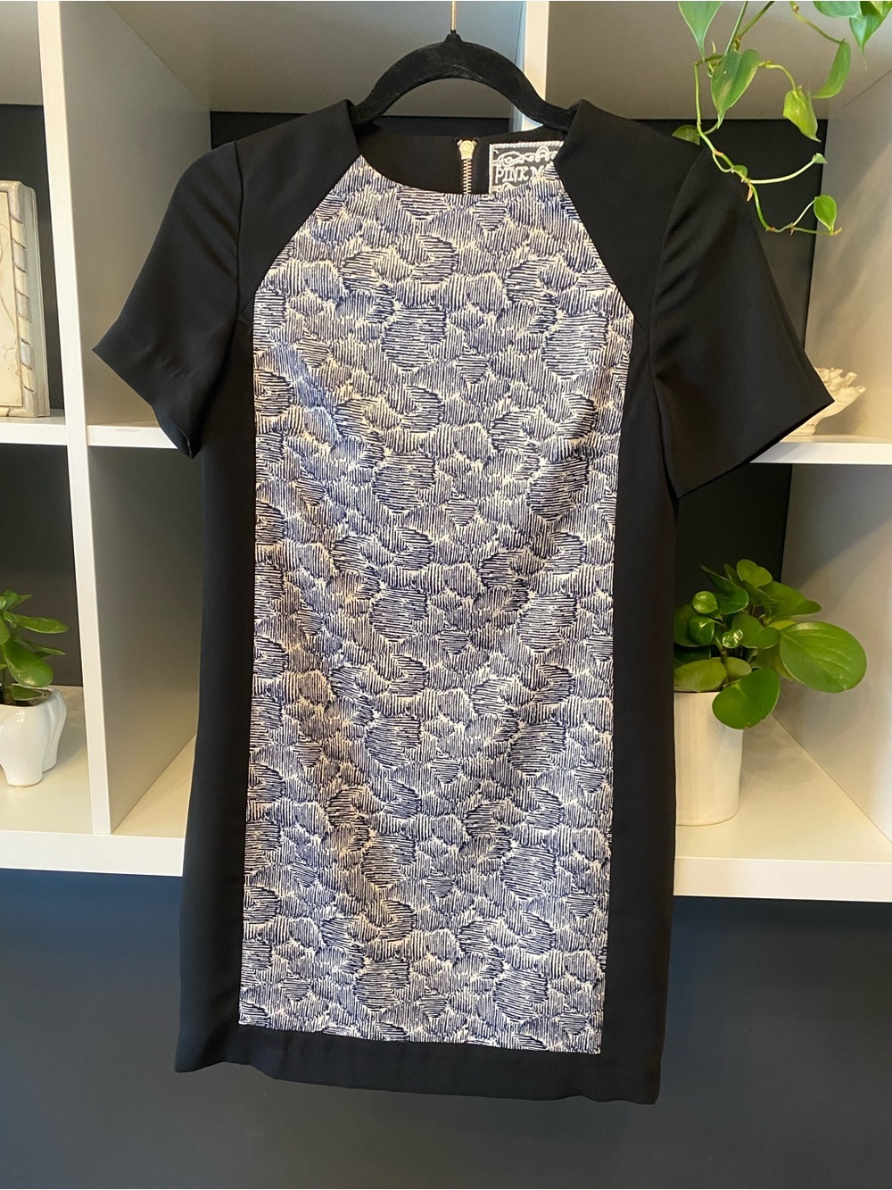 Pink Martini Black Shift Dress with Patterned Front